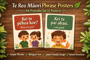Te Reo A4 Poster Phrase 1