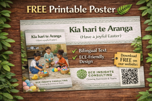 Te Reo A4 Poster - Easter Phrase