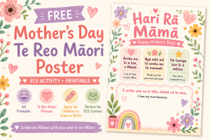 Free Mother’s Day Te Reo Māori Poster
