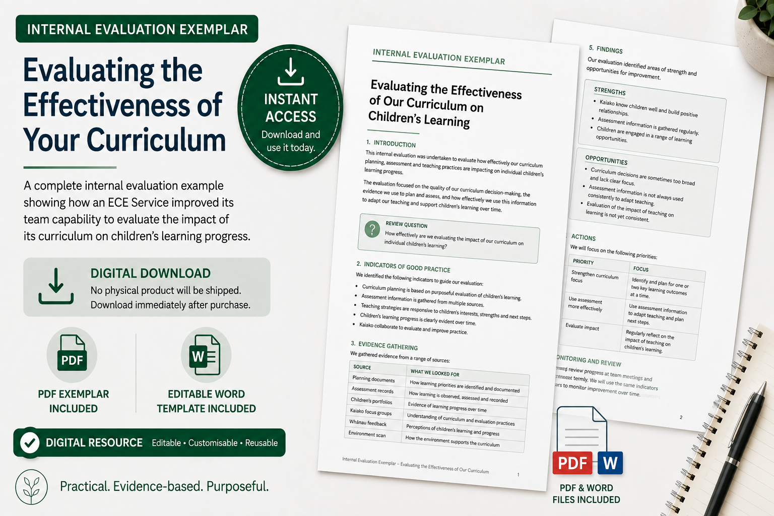 Internal Evaluation Exemplar – Strengthening Curriculum Evaluation