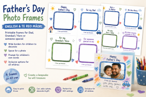 Father’s Day Photo Frames – English & Te Reo Māori ECE Printable