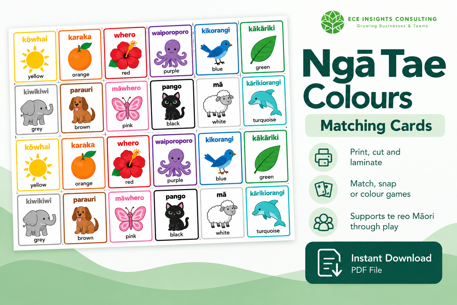 Ngā Tae – Colours Matching Card Game